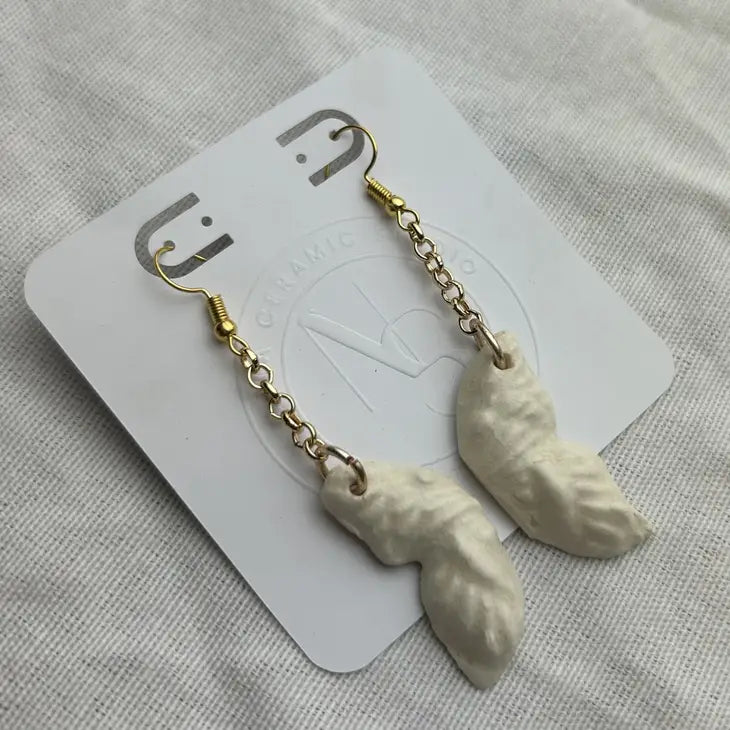 Porcelain Butterfly Dangles