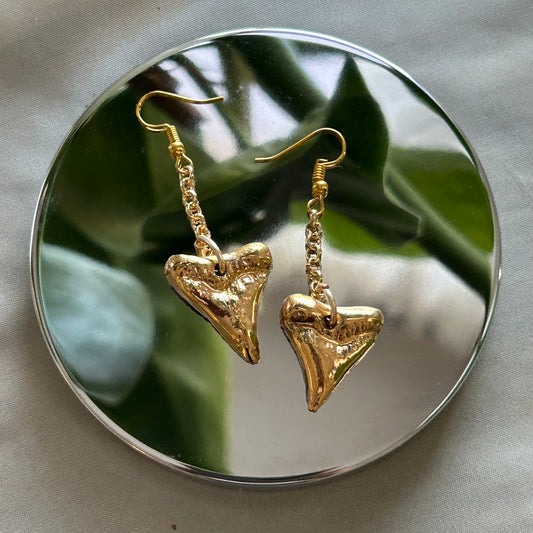 Gold Shark Tooth Dangle