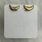 Gold Crescent Studs